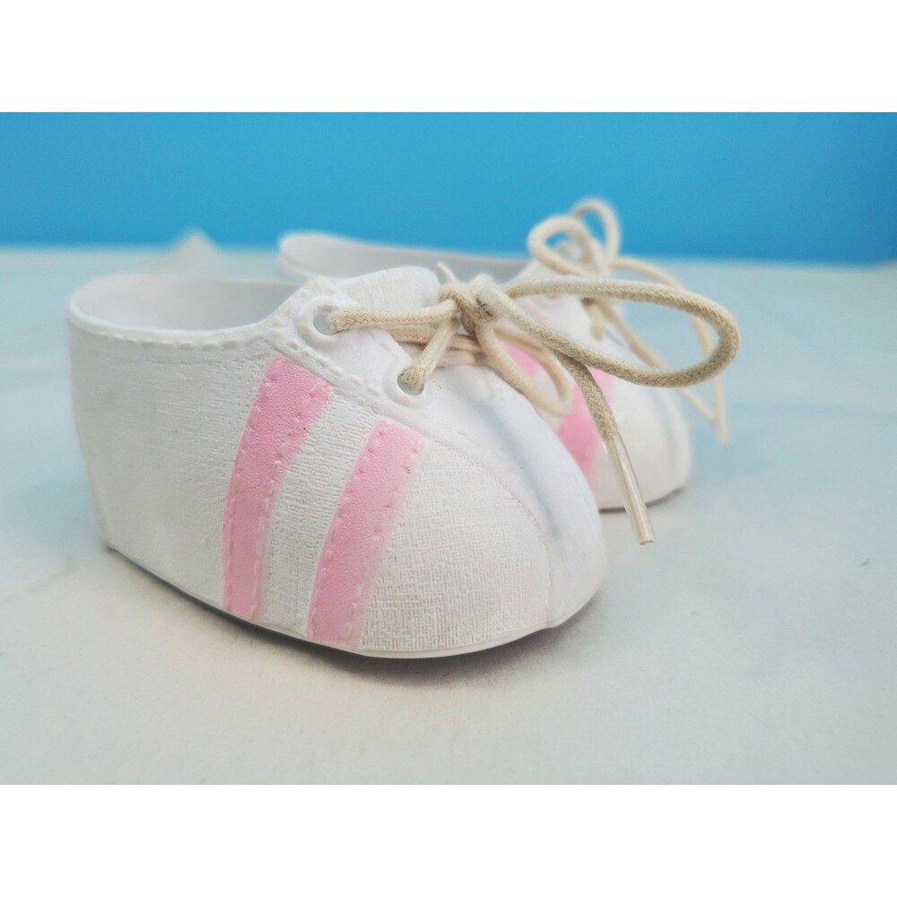 Vintage 1980s Coleco Cabbage Patch Kids Doll Tennis Shoes  Sneakers White Pink